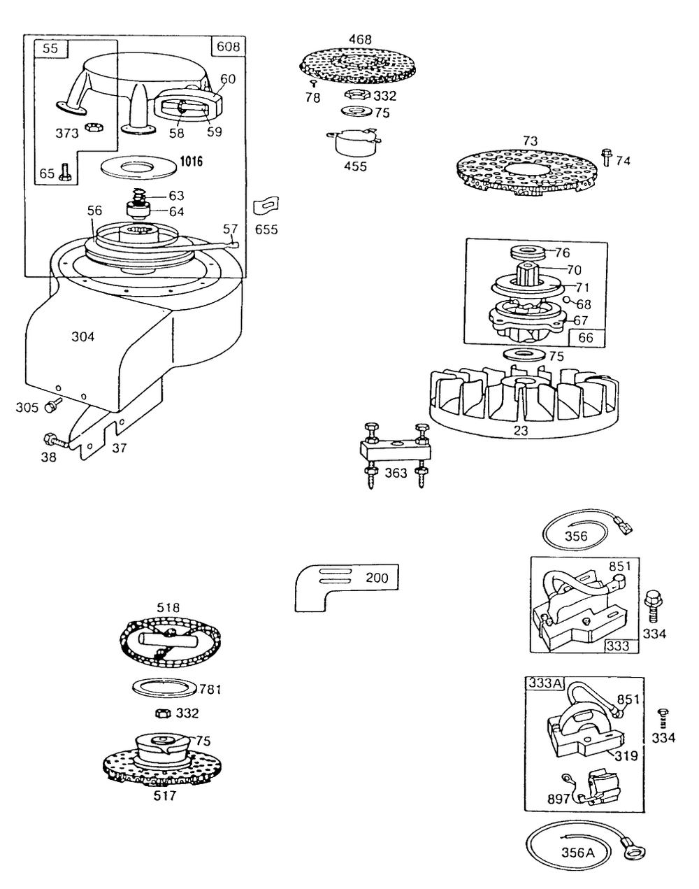 Blower Hsg,rewind,armature Diagram and Parts List for 193707-0157-XX  Briggs and Stratton Engine